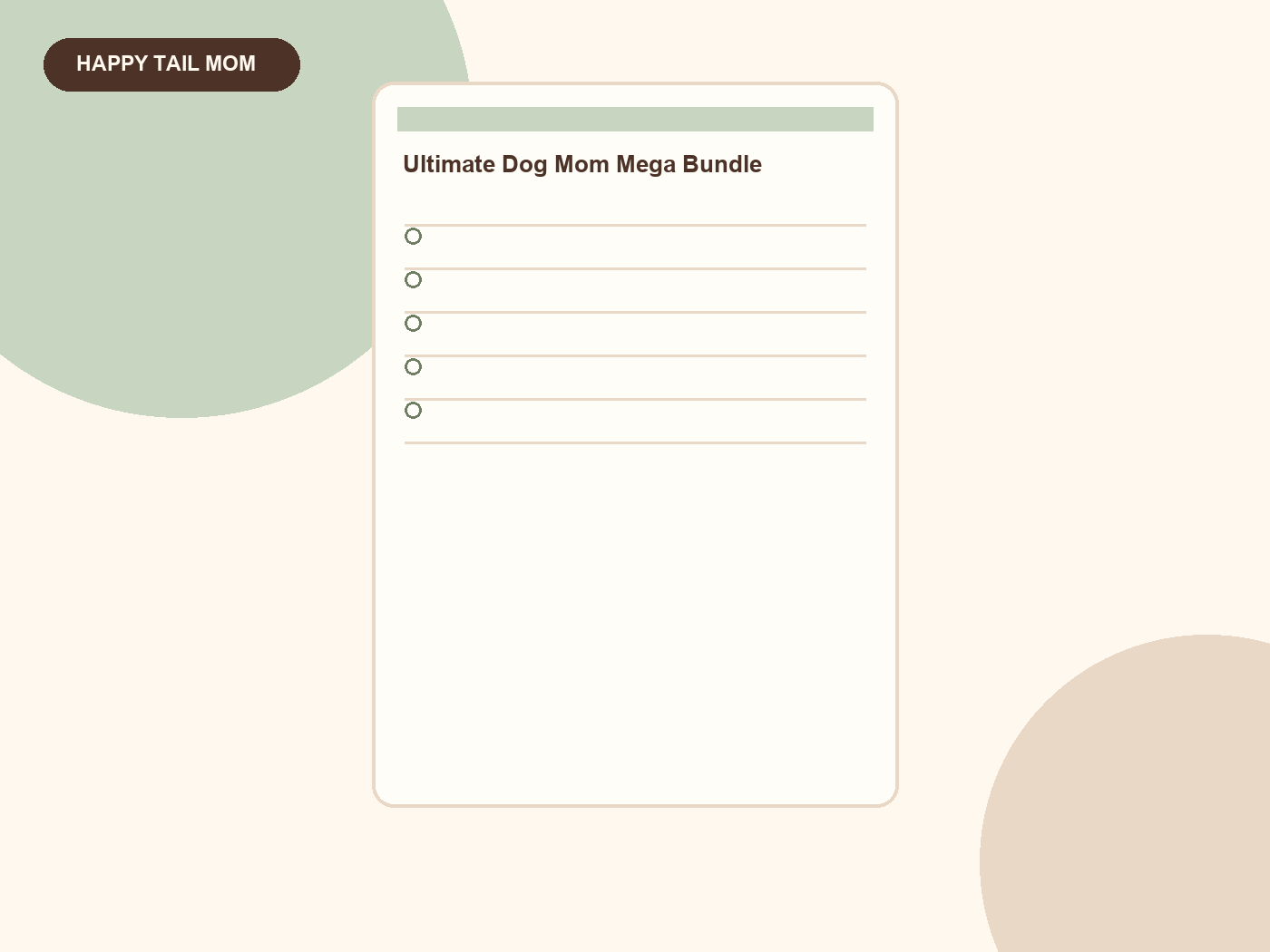 Ultimate Dog Mom Mega Bundle printable planner preview